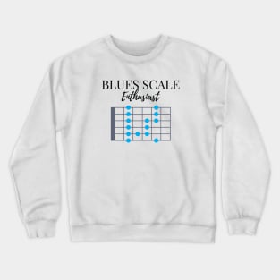 Blues Scale Enthusiast Light Theme Crewneck Sweatshirt